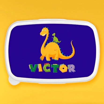 Pudełko na lunch, pojemnik z imieniem – Dino