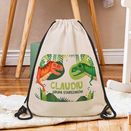 Plecak z indywidualnym nadrukiem – dinozaur T-Rex