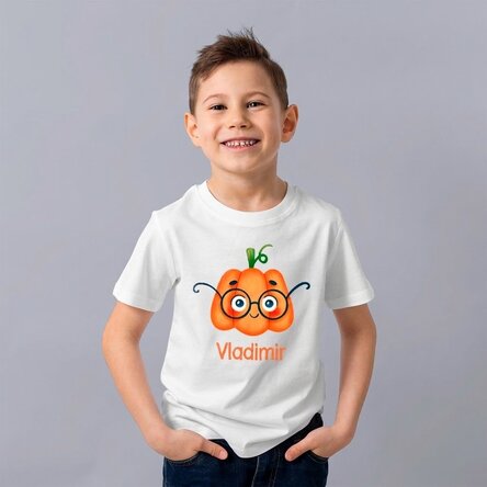 Bawełniana koszulka dla dzieci z nadrukiem – Cute Pumpkin