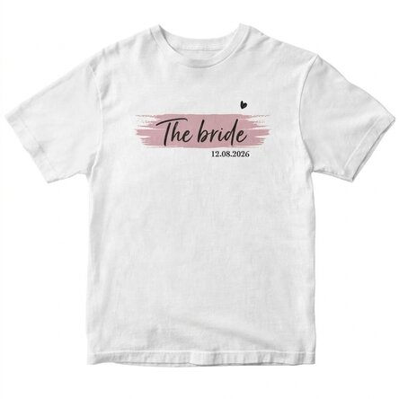 Personalised T-shirt with text for the bride and bridesmaids