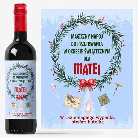 Wino z indywidualnym napisem – magiczny trunek na święta