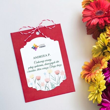 Spersonalizowany martisor do zasadzenia z logo i napisem