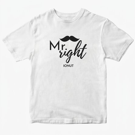 Koszulka bawełniana z nadrukiem – Mr. Right