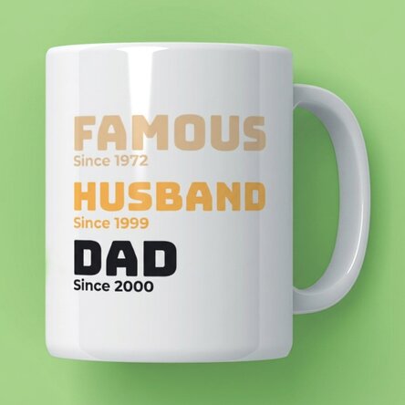 Personalised mug with text - Father's history