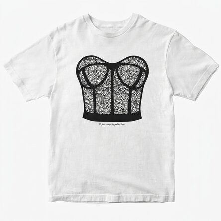 Bawełniana koszulka z nadrukiem – Corset