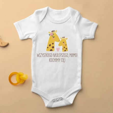 Body dla dzieci z indywidualnym napisem dla mam