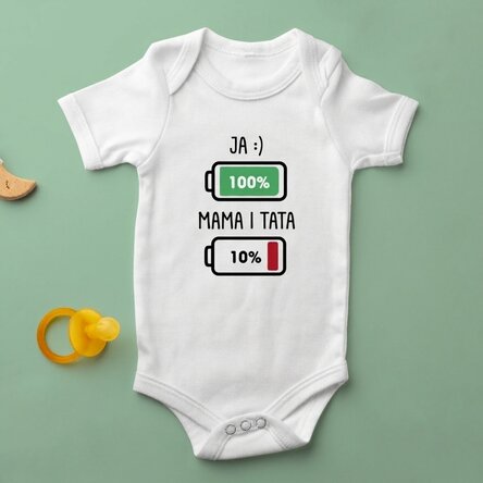 Body niemowlęce z indywidualnym nadrukiem – Baterie