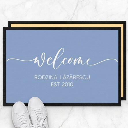 Spersonalizowana wycieraczka z napisem „Welcome”