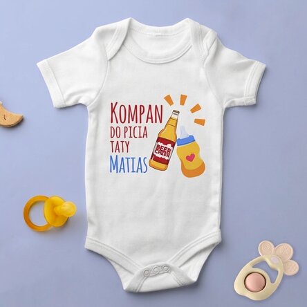 Body niemowlęce z indywidualnym nadrukiem – Drinking buddy