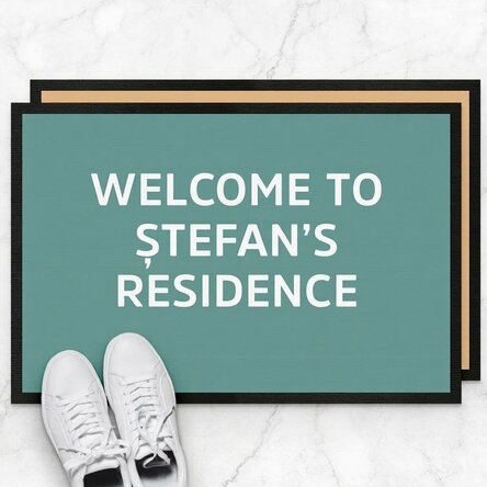 Spersonalizowana wycieraczka z napisem – „Welcome to my residence”