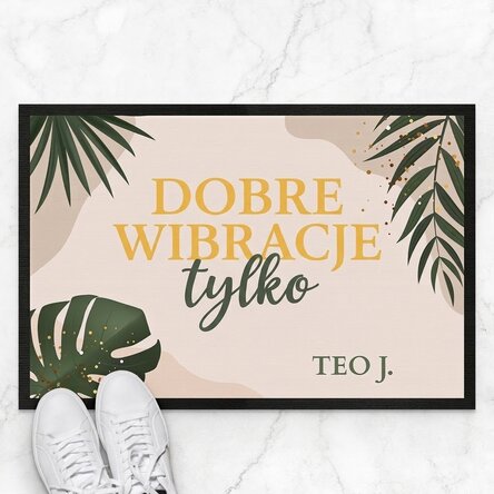 Spersonalizowana wycieraczka z napisem – Good vibes