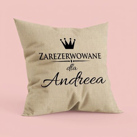 Spersonalizowana poduszka – przeznaczona dla... – W