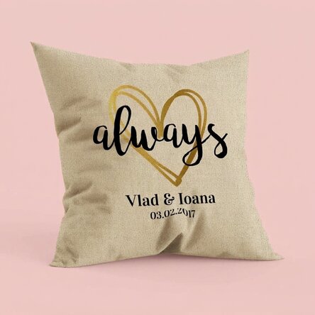 Spersonalizowana poduszka dla pary – always – In
