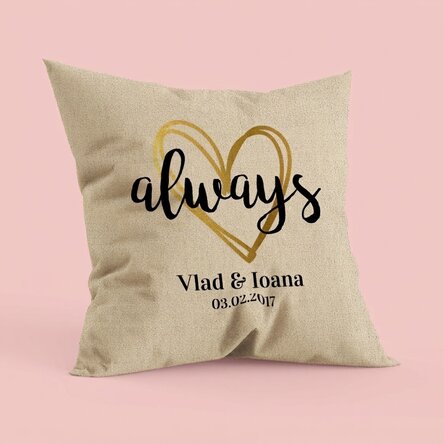 Spersonalizowana poduszka dla pary – always – In