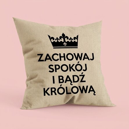 Spersonalizowana poduszka z napisem – Keep Calm – W