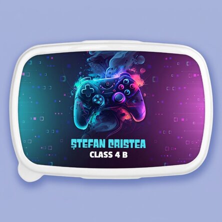 Lunch box, customised with text - Gamer