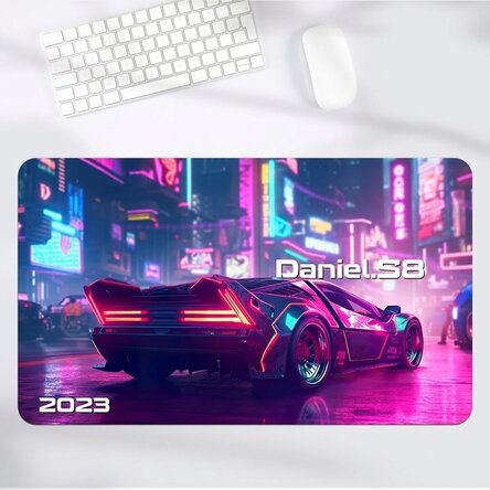 Spersonalizowana podkładka pod mysz XXL z napisem – Cyberpunk