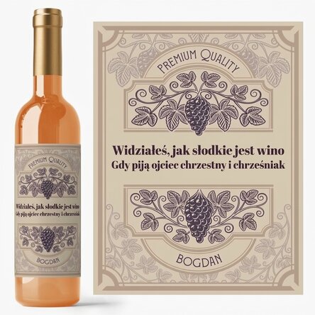 Wino z indywidualnym napisem – Vita de vie