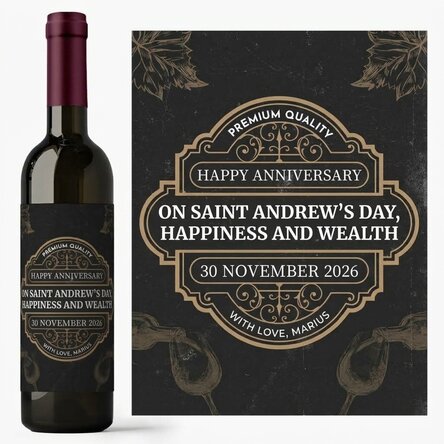 Personalised wine with message - Vintage Wine