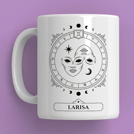 Spersonalizowany kubek z imieniem i znakiem zodiaku – Bliźnięta