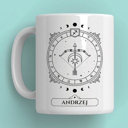 Spersonalizowany kubek z imieniem i znakiem zodiaku – Strzelec