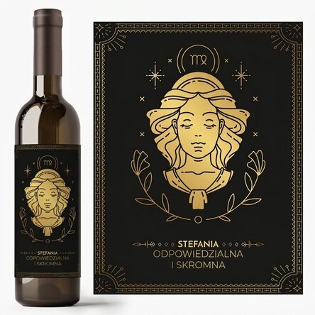 Wino z indywidualnym nadrukiem i znakiem zodiaku – Panna