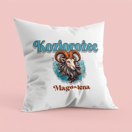 Poduszka z imieniem i znakiem zodiaku – Koziorożec
