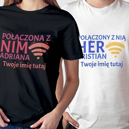 Bawełniana koszulka z nadrukiem – Connected to