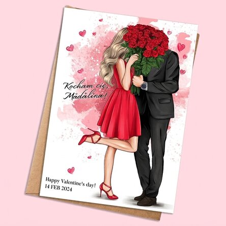 Spersonalizowana kartka z napisem – „In love”