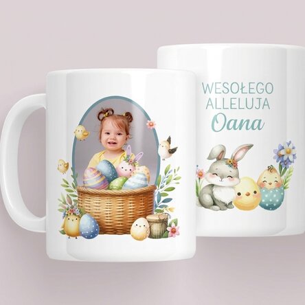 Spersonalizowany kubek z napisem i zdjęciem – Królik