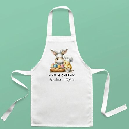 Personalised children's apron with text - Easter animals