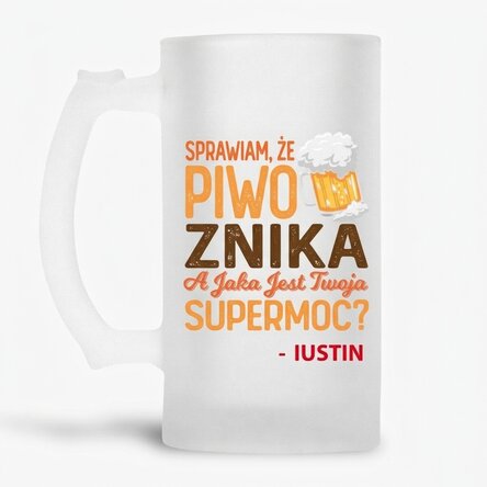 Kufel do piwa z imieniem – Superpower