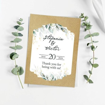Personalised plantable wedding favour with a message