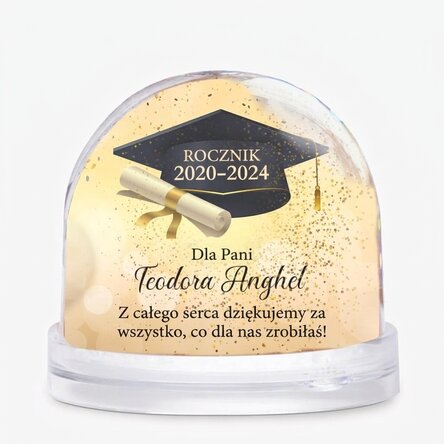 Spersonalizowana kula biurkowa ze zdjęciem i napisem – Ukończenie studiów