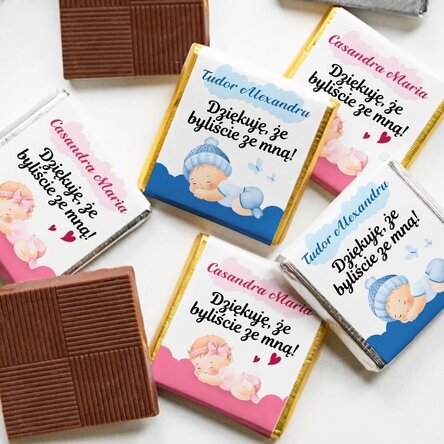 Spersonalizowana mini czekoladka na chrzciny – Baby