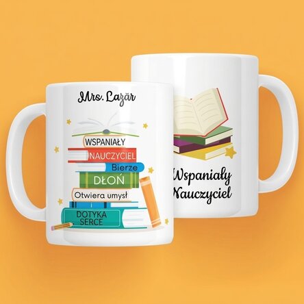 Spersonalizowany kubek z napisem – Books