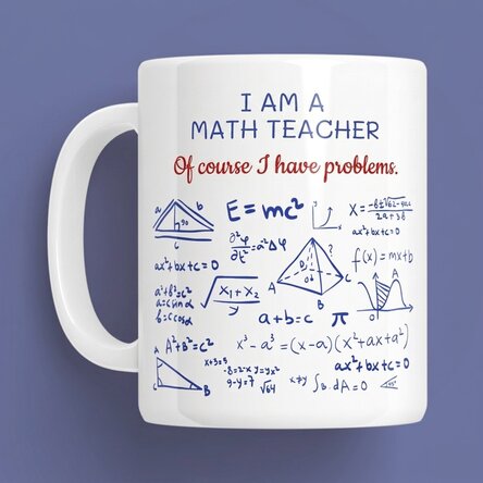 Personalised mug with message - Maths Teacher