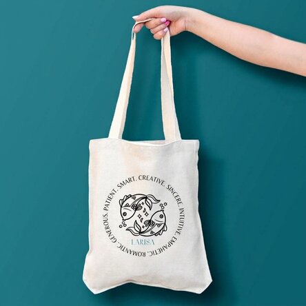 Personalised bag with text - Pisces