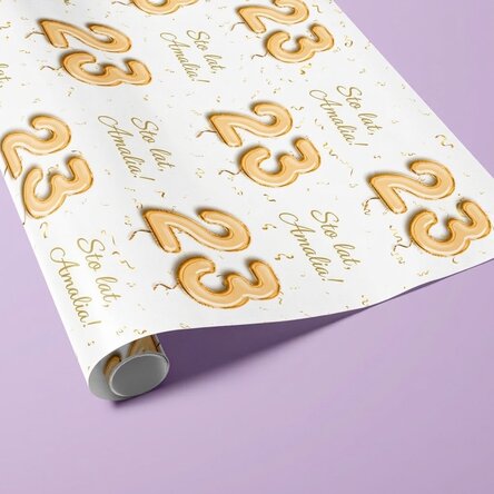 Papier do pakowania prezentów z indywidualnym napisem – Balony dla Ciebie