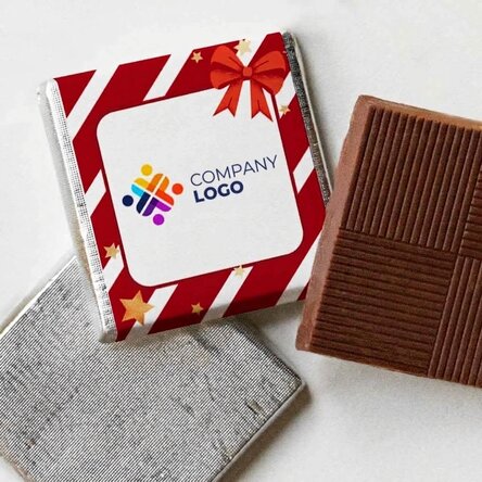 Personalised mini chocolate with logo - Christmas