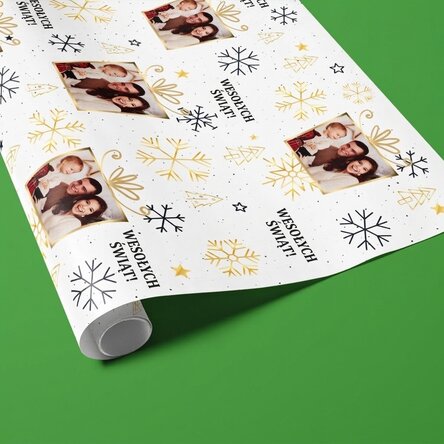 Papier do pakowania prezentów z własnym zdjęciem i dedykacją – Prezent świąteczny