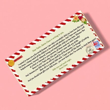 Personalised chocolate with message - Letter from Santa Claus