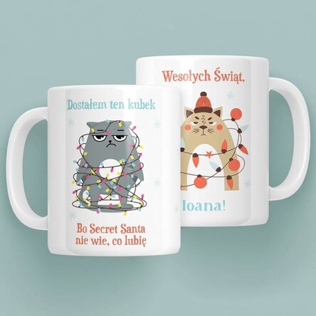 Spersonalizowany kubek z napisem – Wesołych Świąt!
