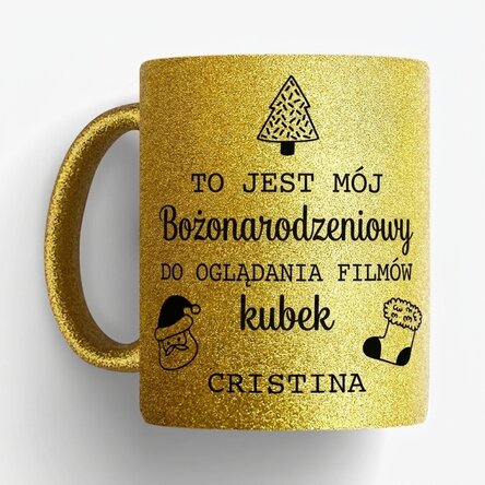 Spersonalizowany kubek z napisem – Christmas movie