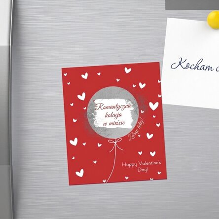 Magnes do zeskrobania 10 x 12 cm z indywidualnym napisem – Love
