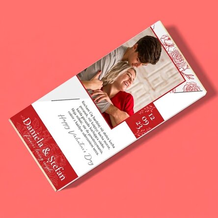 Czekoladki z indywidualnym nadrukiem zdjęcia i tekstu – Love & Roses