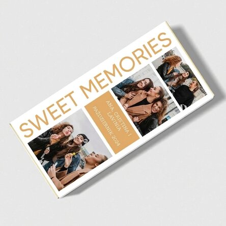 Czekolada z indywidualnym nadrukiem: 5 zdjęć i wiadomość – Sweet Memories