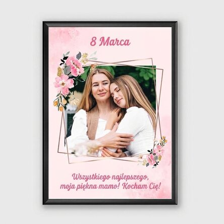 Spersonalizowany obrazek ze zdjęciem i dedykacją – 8 marca