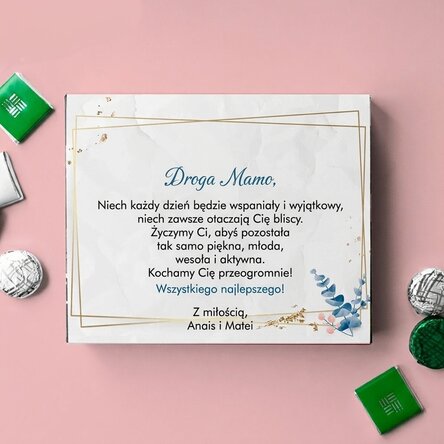 Spersonalizowane pudełko cukierków z napisem – Wszystkiego najlepszego z okazji urodzin!