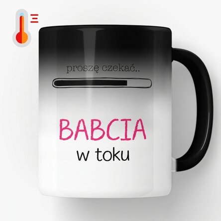 Spersonalizowany kubek termiczny z napisem – „Babcia w trakcie”